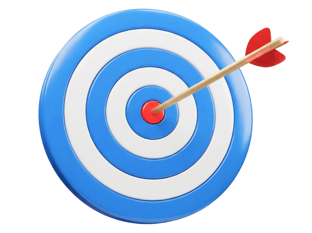 Bullseye target 3D illustration